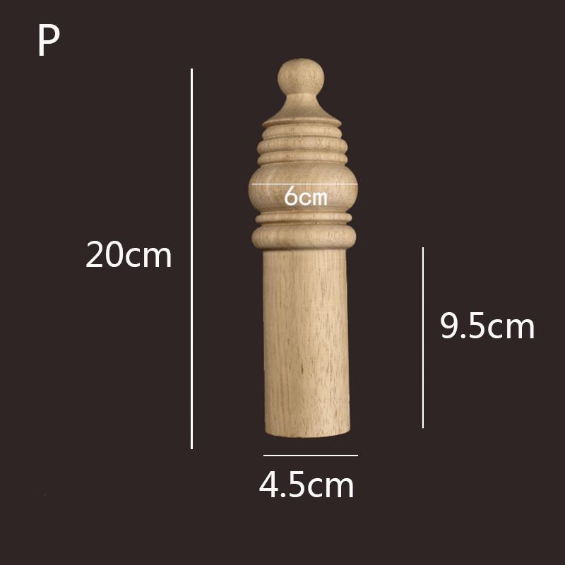 Escultura em madeira Arca Perna Circular Pé de madeira Móveis Bola cilíndrica Aplique Kawaii Decoração de quarto Decoração de escada de leão de madeira