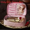 Style Velvet Cosmetic Bag With Spacious Interior For Home And On The Go Use