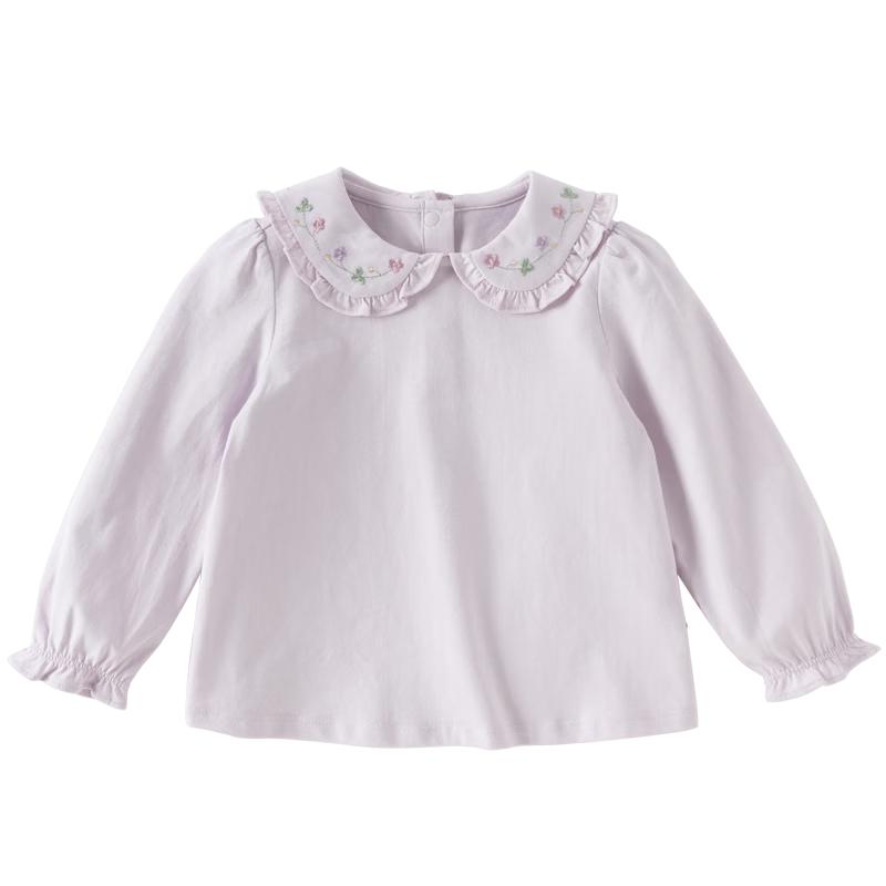 DAVE & BELLA Girls' Long Sleeve Cotton T-shirt