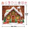 1Pcs Sparkling Gingerbread House Tree Decoration Background Winter Backdrop For Photo Studio Photo Booth Party