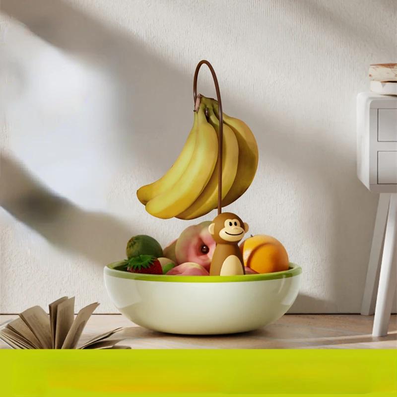 Kreativer Affen-Bananenhalter Obstschale Snack Versiegelter Behälter Küchenaufbewahrungsorganisator