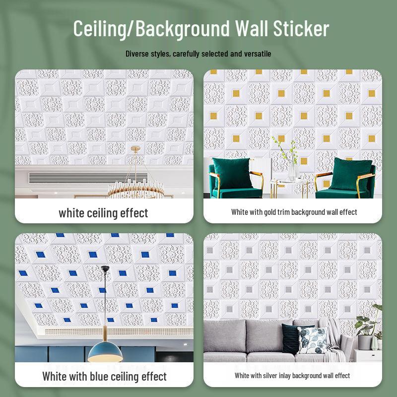 3D selbstklebender Decken- & Wanddekorationsaufkleber für Wohnzimmer & Schlafzimmer