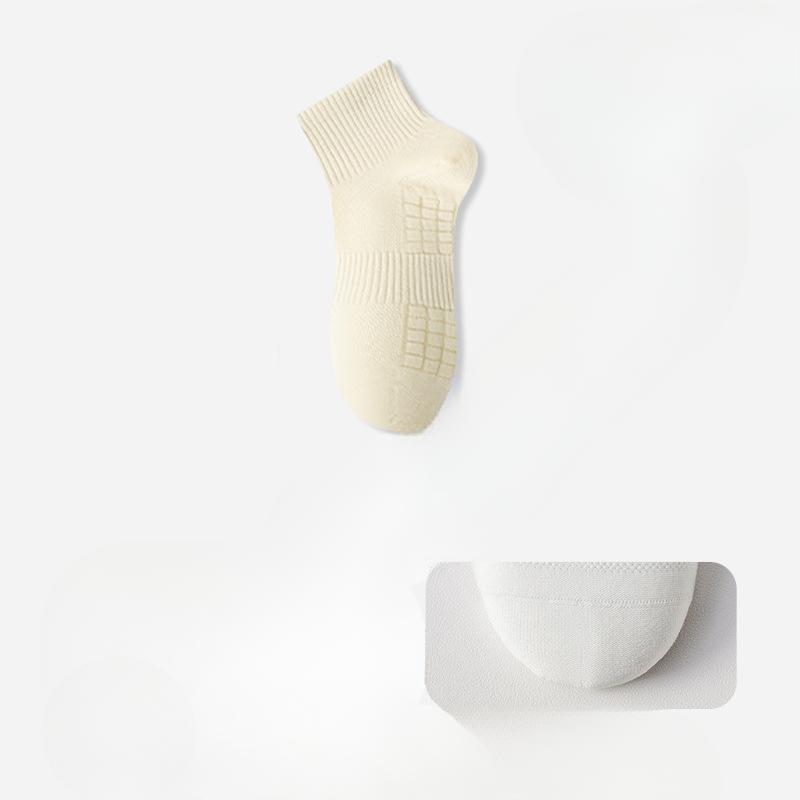 Women's Summer Thin Mesh Breathable Massage Bottom Sweat Absorbing Deodorizing Short Cotton Socks
