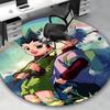 1 stuks Hunter x Hunter Killua & Gon Ronde Vloerkleed - Anime Cartoon Ontwerp Stoelmat, Antislip Tapijt voor Kantoor, Huisdecoratie, Woonkamer