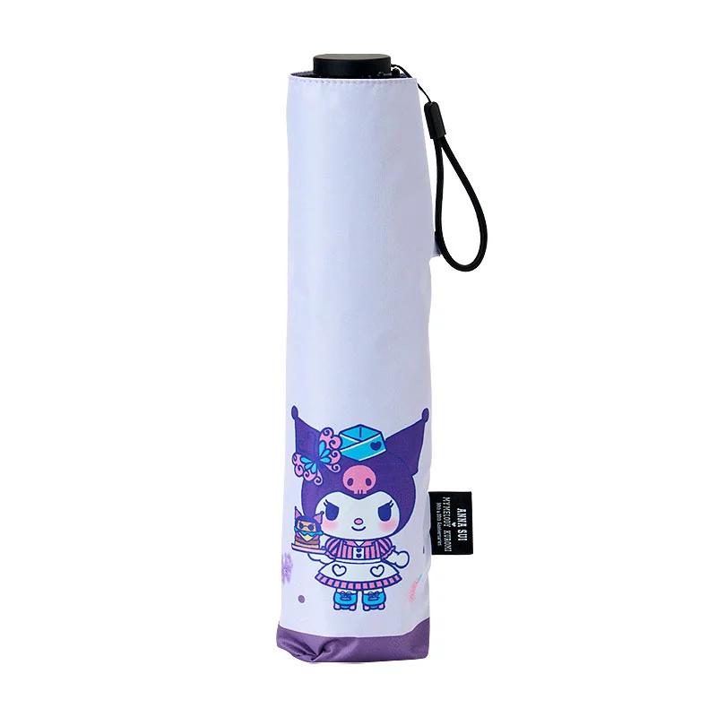 Sanrio KUROMI ( Purple) ANNA SUI Folding Umbrella for Sun and Rain Japan NEW