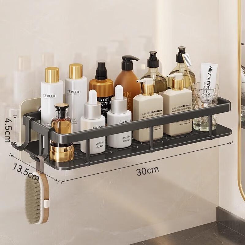 No-Drill Wall-Mounted Bathroom Corner Shelf