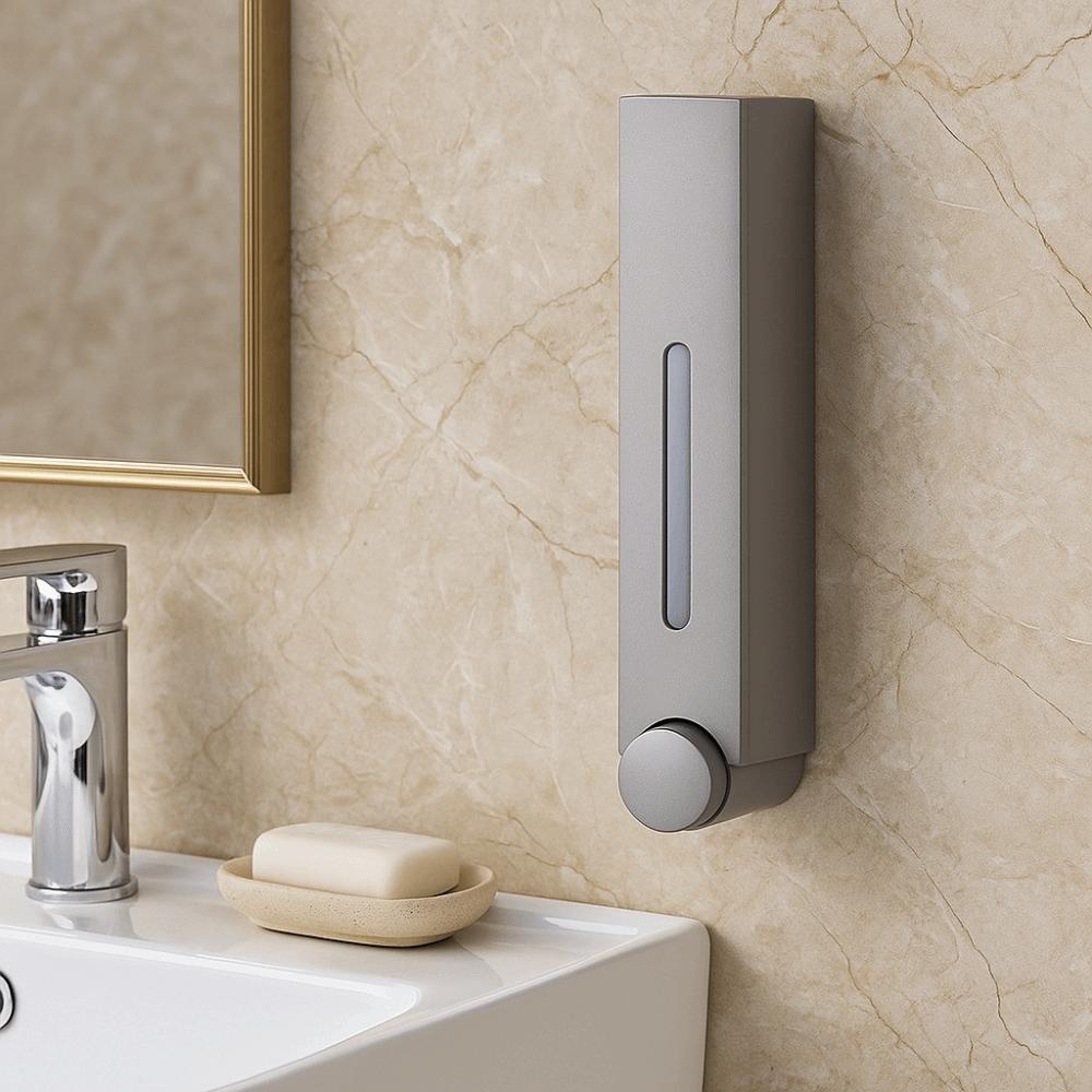 Plastic Shower Liquid Dispenser Waterproof Bathroom Soap Dispenser  Public Restroom