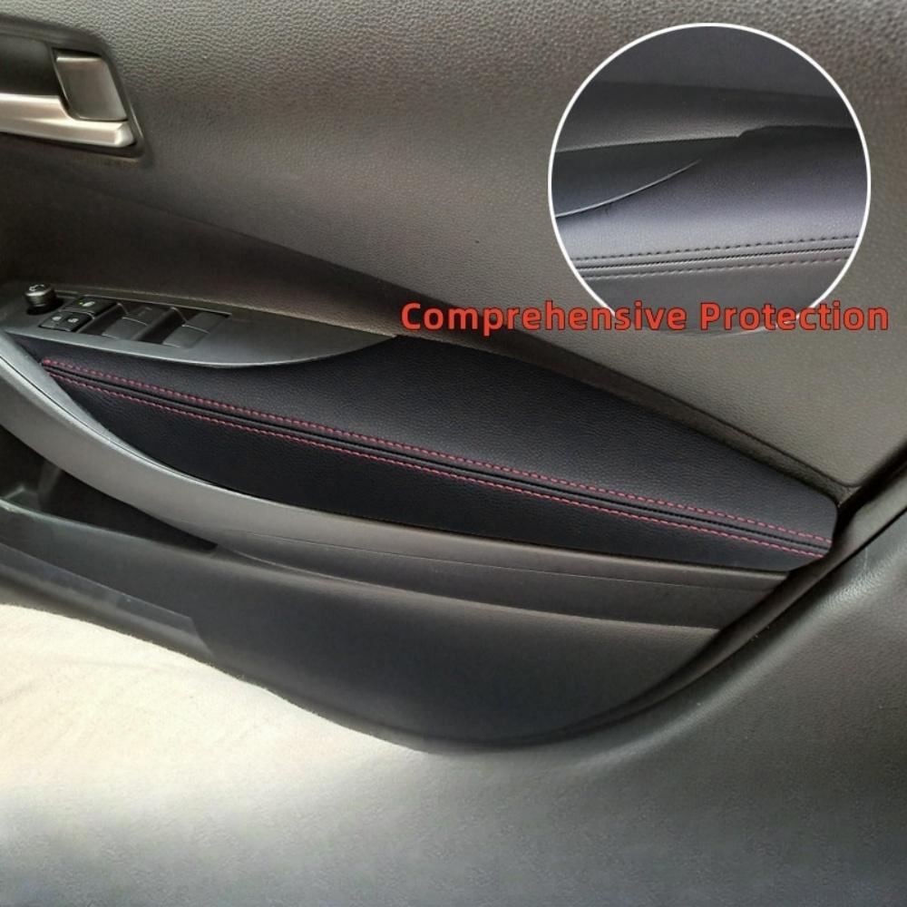 NUR 4-türige Leder-Türarmlehnenabdeckung für VW Golf 4 MK4 Bora Jetta 1999-2005 Auto-Türarmlehnenverkleidung Hautabdeckung Zubehör