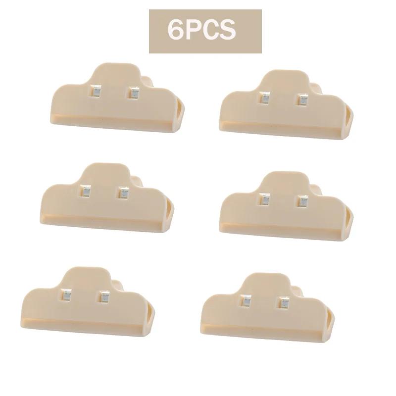 6PCS Chip Bag Clips , Portable large Kitchen Storage Food Snack Seal Sealing Bag Clips Sealer Clamp Plastic Tool for Bag
