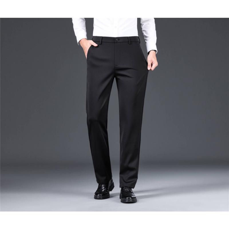 Men's Casual Pants for Men Plus Velvet Thickened High-end Medium and High Waist Autumn and Winter Youth High-end Business Trousers Straight Pants