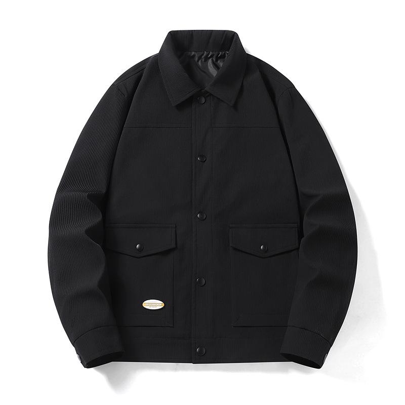 Large Size Jacket Jacket Spring and Autumn Winter New Men's Jacket Korean Version Trendy Handsome Imitation Denim Jacket Top Men