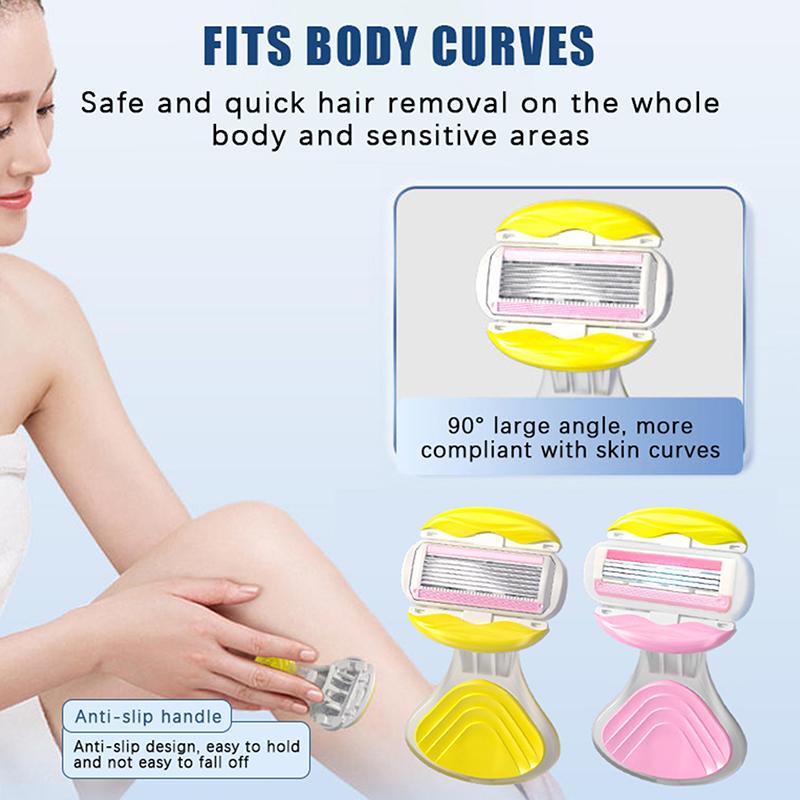 Portable Comfortglide Women Razor For Travel Face Leg Bikini Body Hair Shaving With Aloe Vera Soap Lady Manual Shaver Set
