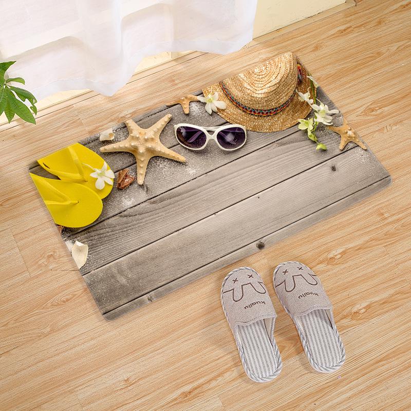 Shell Sea Doormat Bathroom Kitchen Floor Mat Door Rugs Nordic Beach Starfish Carpet Non-Slip Mat 3 Sizes Felpudo Paillasson