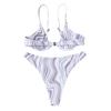 Women's Two Piece Bikini Swimsuit with Underwire Support Adjustable Straps and High Cut Bottoms for Beach Pool Swimwear