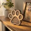 Haar-Erinnerungsbox als Mitgefühl-Geschenk bei Haustierverlust, Niedliche Pfotenform Gedenk-Holz-Erinnerungsbox für Katzenfell Hunde und Katzen,