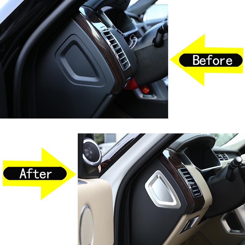 ABS Silver Car Center Console Dashboard Both Side Panel Decorative Cover Trim For Land Rover Range Rover Vogue L405 2013-2018