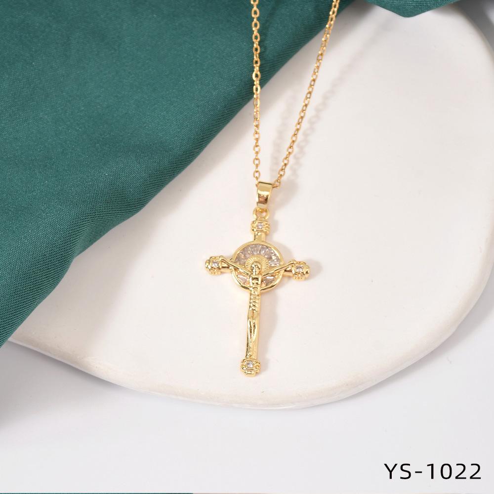 Fashion Trendy Titanium Steel Cross Necklace Women Luxury Versatile Accessory