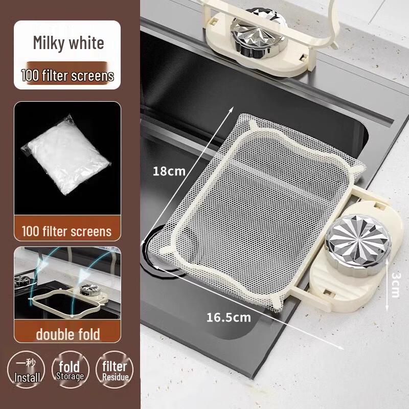 Triangular Kitchen Sink Drain Basket with Filter Bags