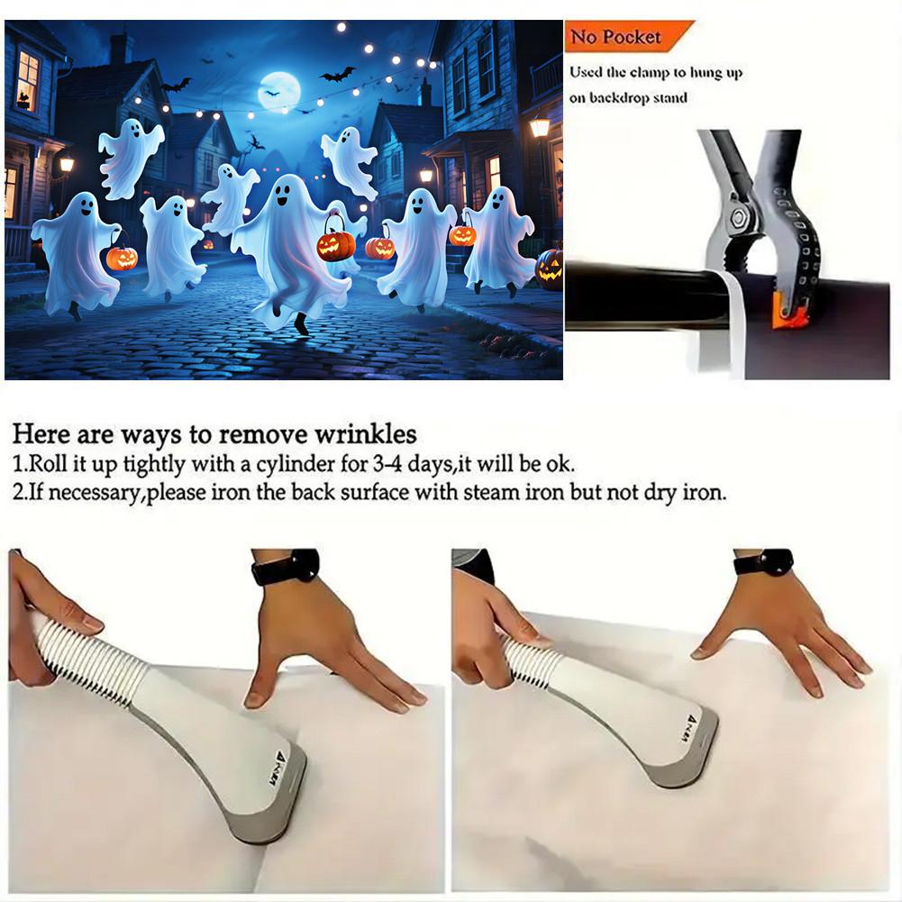 Halloweenské pozadí banner-Duch Jack-O'-Lantern prvky pro vnitřní/venkovní večírky, Promoce, Halloweenská výzdoba, Akce