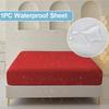 Solid Color Waterproof Bedsheet, Soft and Comfortable Bedding Mattress Protective Cover Suitable for Bedrooms, Guest Rooms, Fitted Sheet No Pillowcase