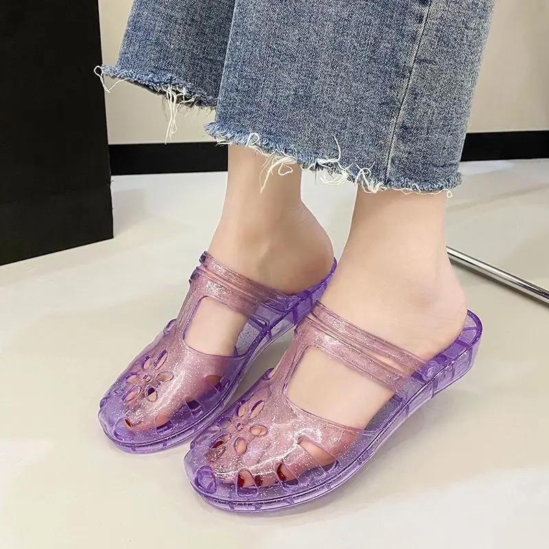 

Fashion Crystals Shoes Outside Women s Slippers and Ladies Sandals Unique High Quality New Collection Shoe Clappers Fashion Style Slides 36