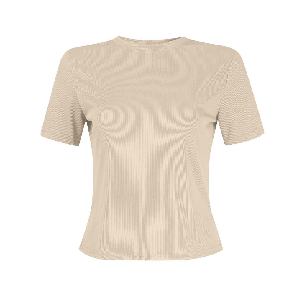 Magliette da Donna Manica Corta Girocollo Top Primaverili Casual Larghe Basic