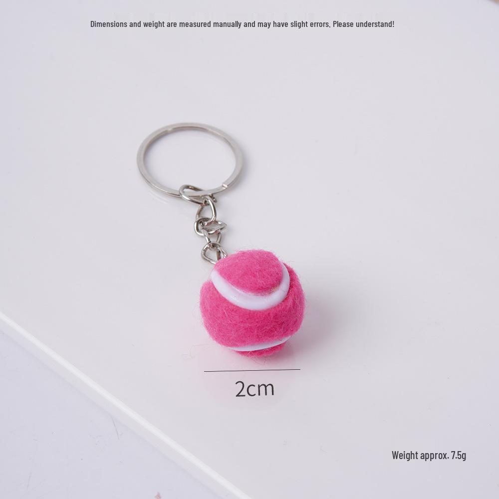 2cm Mini Tennis Ball Toy Keyring Backpack Pendant & Earrings Souvenir