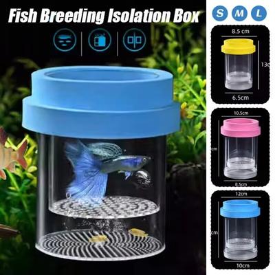 Transparent Floating Hatching Box Shrimp Guppy Fish Tank Incubator  for Fish Tank