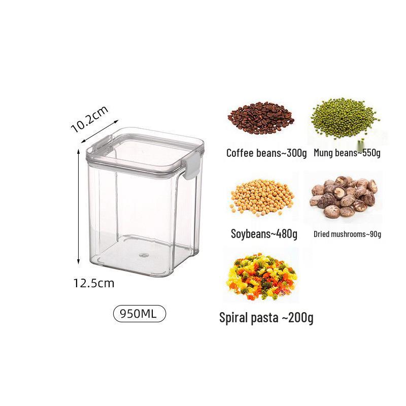 Airtight Kitchen Cereal & Snack Storage Jars - Moisture-Proof Drawer Organizer for Dry Goods