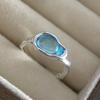925 Sterling Silver Rings for Women Couple Minimalist Handmade Simple Blue MoonStone Ring Set Party Jewelry Gift Prevent Allergy