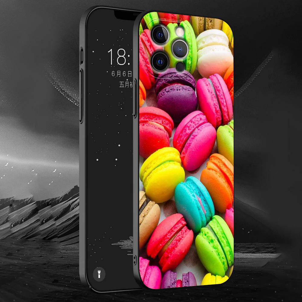 

Милый чехол для телефона с макаронами, тортом и десертом для iPhone 13 15 14 12 11 Pro MAX XR X SE XS 7 8 Plus, роскошный силиконовый чехол для iPhone13 iPhone 7 8 SE