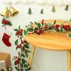 Christmas Garland Artificial Red Berry/Norfolk Pine Garland for Winter Fireplace Indoor Outdoor Holiday Decor