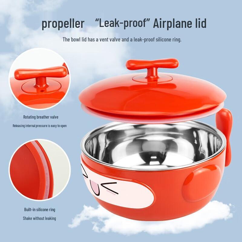 Yingshiwei Cartoon Airplane Baby Feeding Bowl