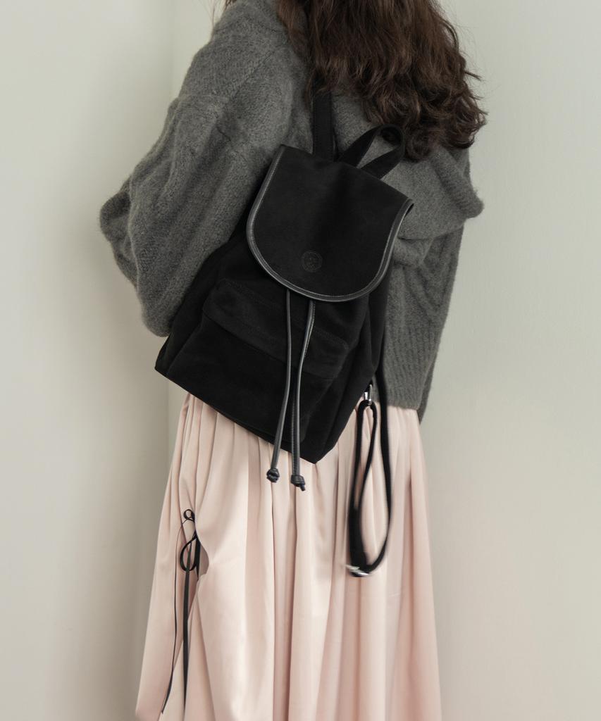 Iroco Suede Backpack _ Black