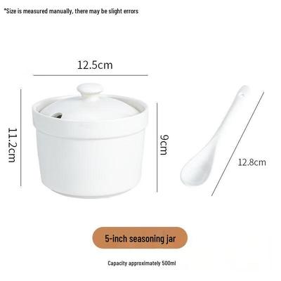 Einfaches trommelförmiges Keramik-Gewürzglas-Set
