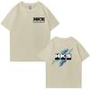 Japanische Endlose Auto Grafik Kurzarm Herren T-Shirts 100% Baumwolle Unisex T-Shirt Doppelseitiges Top Y2k
