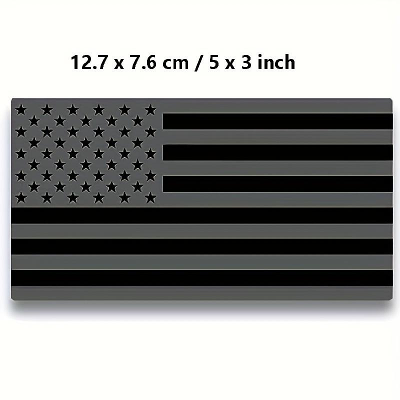 2pcs Black American Flag USA Sticker Decal for Car 3D US American Flag Emblem Decals for Trucks 5" X 3" for For Car Motorcycle