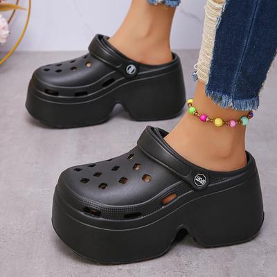 Mode Mode Sabots à Plateforme Eva pour Femmes Talons Compensés à Semelle Épaisse Sandales de Jardin Femme 2025 Été Confort Antidérapant Tongs de Plage