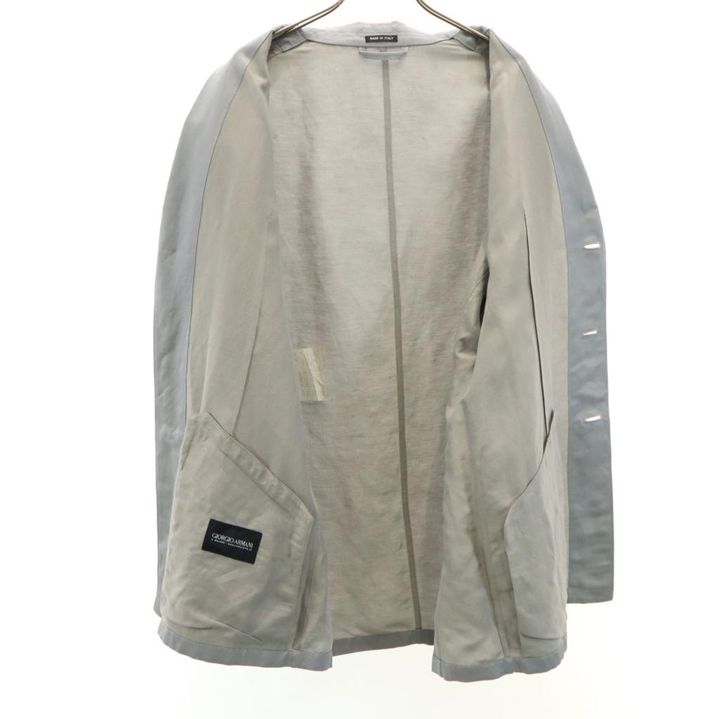 Giorgio Armani Made In Italy Linen Blend Herringbone Pattern Tailored Jacket Men's Used