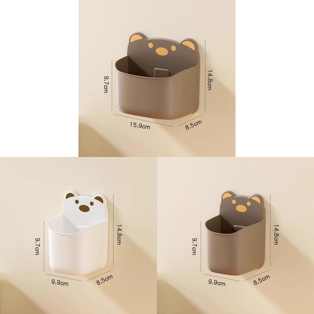 Wall Mount Cartoon Bear Storage Box With Modern Design For Kitchen Organization