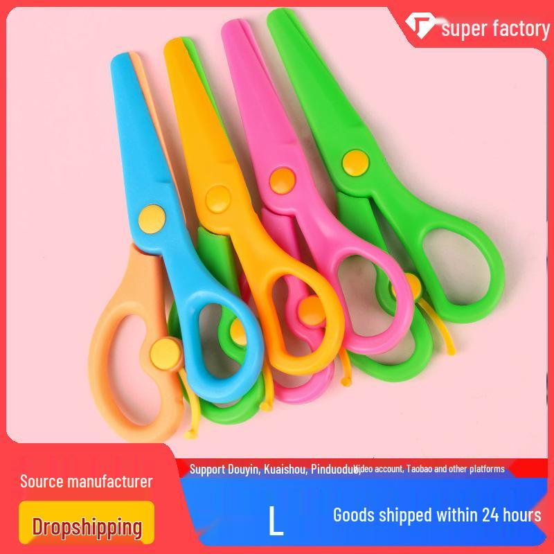 Safe Children's Scissors for Kindergarten DIY Craft – Multi-functional, Plastic, Small, and Hand-Friendly