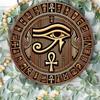 Metal Wall Art Eye of Horus Egyptian Vintage Round Home Decor