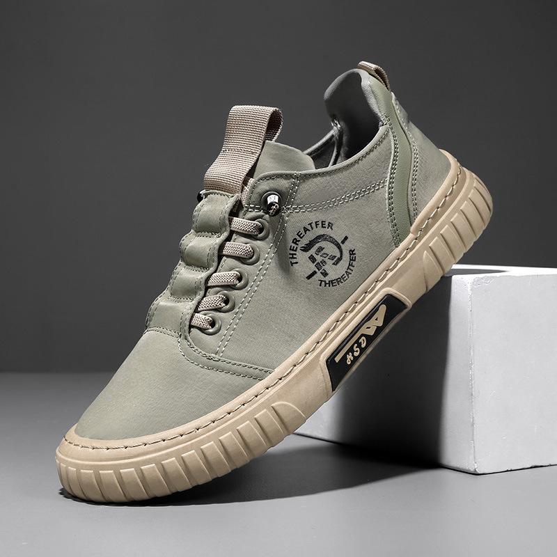 2026 Canvas Men's Shoes Breathable Green Casual Shoes for Men Comfor All-match Sneakers Ice Silk Cloth Men Walking Tennis Shoes