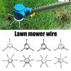 Steel Wire Grass Trimmer Head Universal Lawn Mower Wired Trimmer Blade Replacement Weed Eater Attachment Head Weedeater Accessories