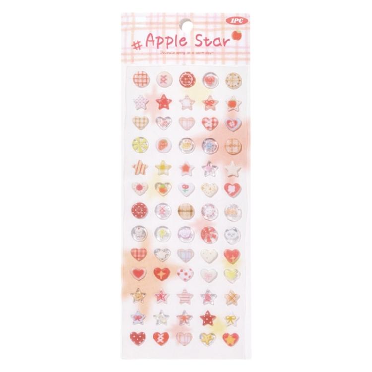 

Star Shape Sticker Epoxy Decorative Sticker Stationery Sticker Scrapbook Sticker for Greeting Card Journal Phone Case