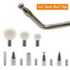 8PCS Car Dent Rod Tips Autobody Dent Removal Kit Paintless Dent Removal Hook Tips Slide Hammer Tips Rubber Hammer HAND TOOL