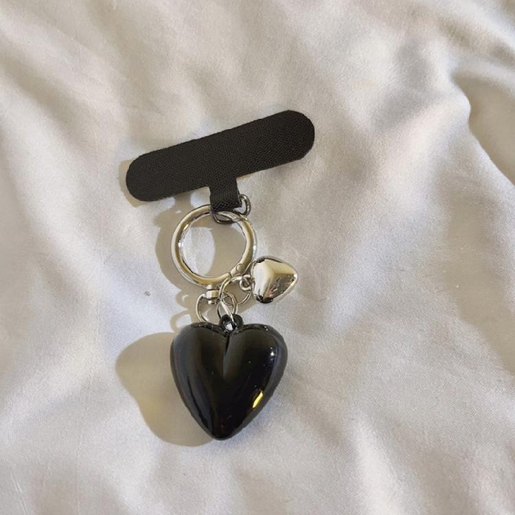 Delicate Love Heart Pendant Keychain Colorful Keyring Charm Accessory Bag Purse Backpack Ornament for Women Girls