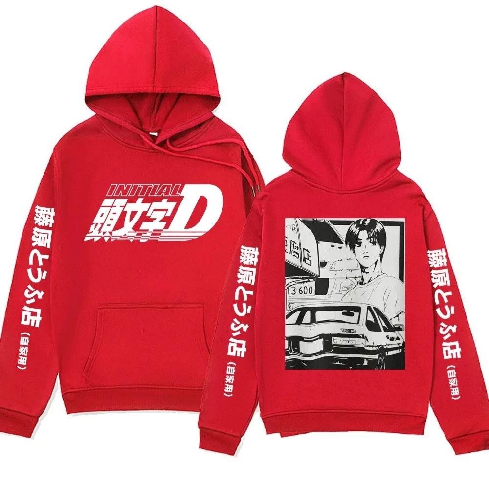 Anime Initial D AE86 Hoodie Hachiroku Shift Drift Cotton Autumn Winter Fleece Streetwear