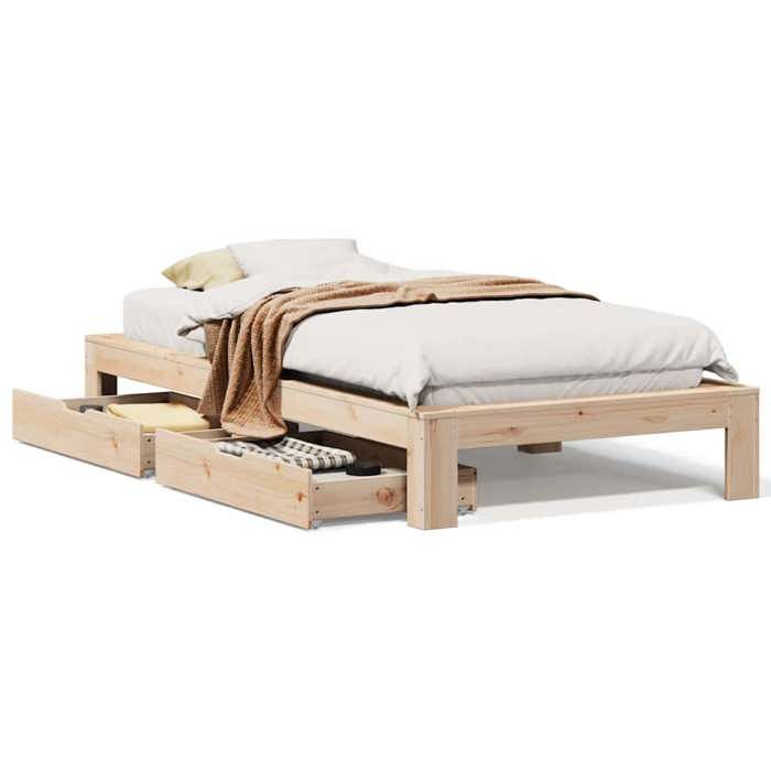 VidaXL Cadre de lit sans matelas 75x190 cm bois de pin massif 3309023