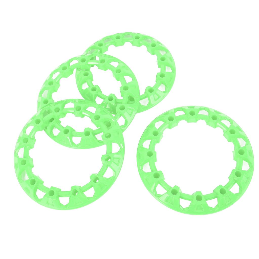4Pcs 8 Inch ATV Wheel Trim Hub Protection Decor Scratch Resistant Plastic Hubcap Trim Cover Universal for Go Kart Green